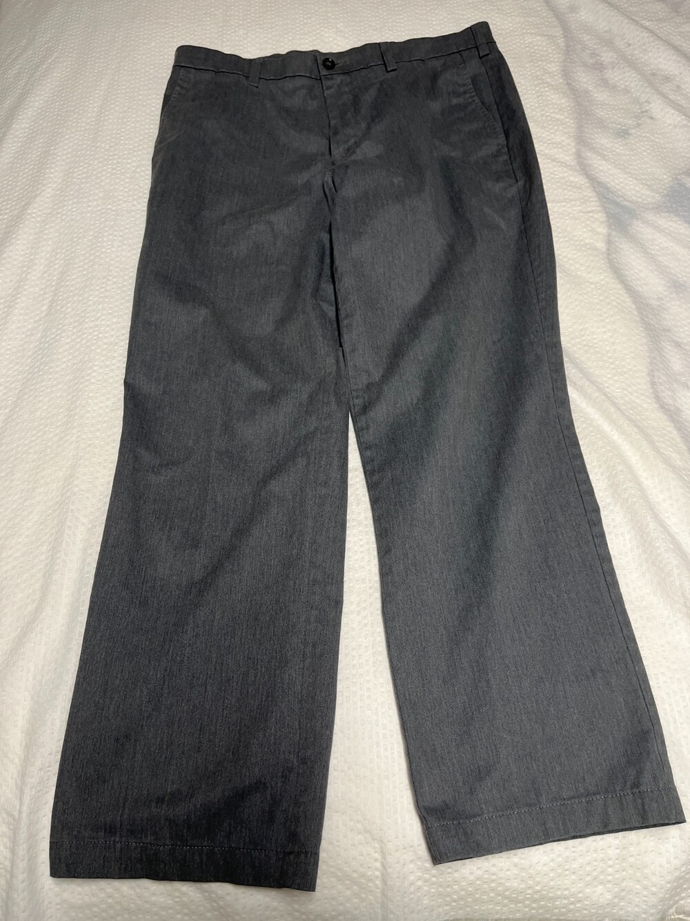 Croft and Barrow mens pants 34X30 gray classic fit